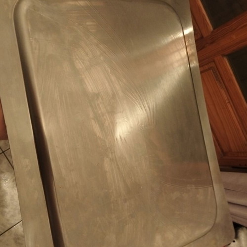 Vintage stainless steel serving tray like new, 40x30 cm