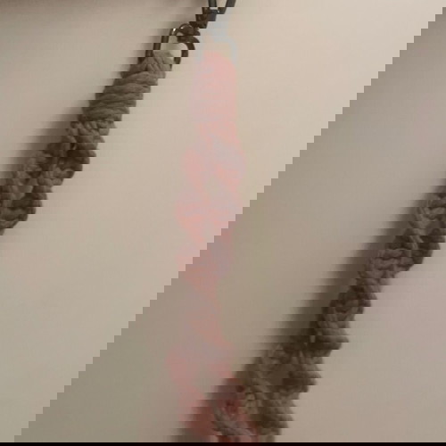 μπρελοκ μακραμε ροζ χειροποίητο για τα κλειδια