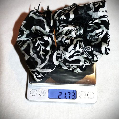 Siam Silk Batik Scarf black and white, new