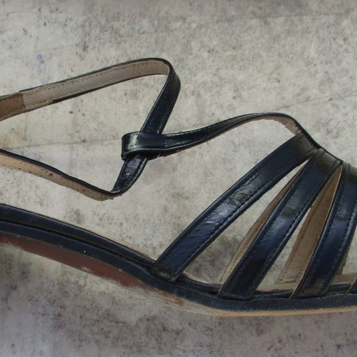 Petridis women's vintage shoes used, black, size 38