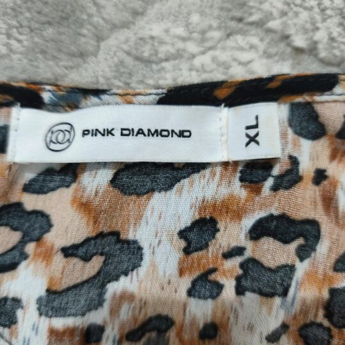 Leopard long dress like new, beige and brown, wrap style