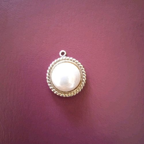 Armadoro pendant 925 silver rhodium plated with pearl new
