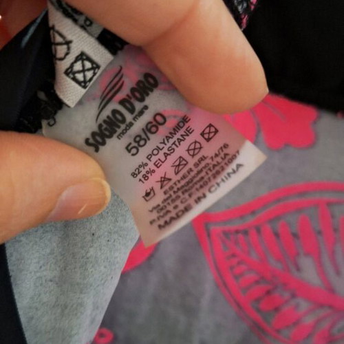 Swimwear top like new, size XXL 58/60, pink and black