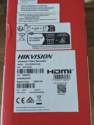 HIKVISION DS-7608NXI-K1/8P(D) Network Recorder NXI-K Series New
