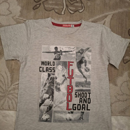 Energiers short-sleeve t-shirt for 12 years like new, gray and red