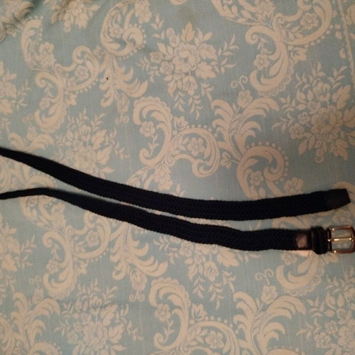 Blue belt like new, slightly worn, size 135