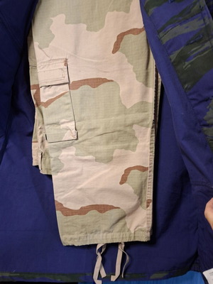 Authentic Mil-Tec Sturm DCU 3-Color Desert Camouflage Cargo Pants, Large Regular