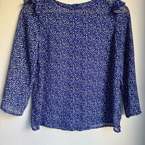 Pull & Bear blouse transparent with polka dot design like new, size S