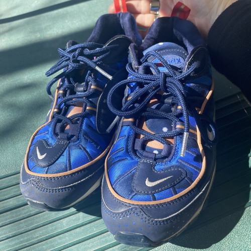Nike Air Force women's sneakers like new, beige and blue, size 40