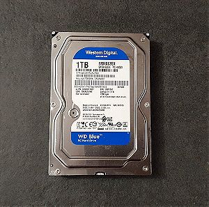 Western Digital Blue 1TB 1000GB HDD Σκληρός Δίσκος 3.5" - WD10EZEX 03-02-2019