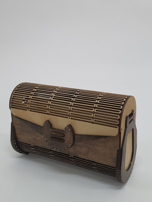 Wooden crossbody bag new with customizable engraving and strap