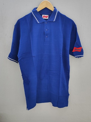Bud Beer Polo collectible, new, blue, size XL, 100% cotton