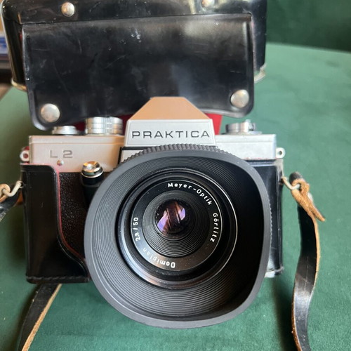 Praktica L2 vintage analog camera with Meyer-Optik 50mm f/2.8 lens used