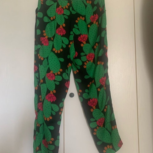 We Are pants with prickly pear print size large like new