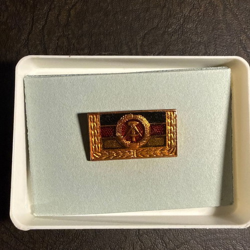 Collectible metal lapel pin East Germany DDR in case