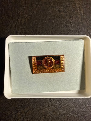 Collectible metal lapel pin East Germany DDR in case
