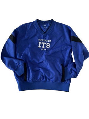 Zara Kids windbreaker sports shirt like new, blue, size 13-14 years