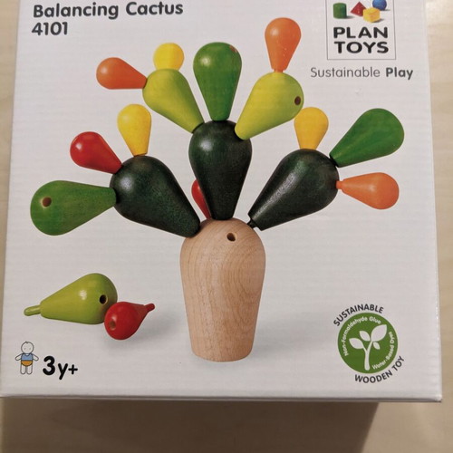 Balancing Cactus wooden toy like new Plan Toys