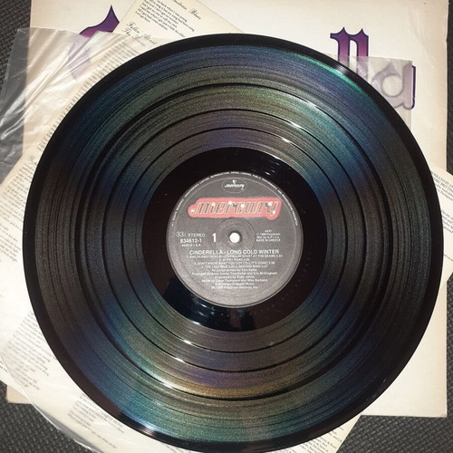 Cinderella Long Cold Winter LP album used, Greek pressing with insert