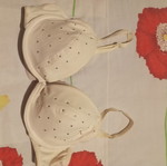 White bra with rhinestones, size 80B