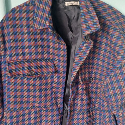 Unisex shirt-jacket like new, size S 36-38, blue and red