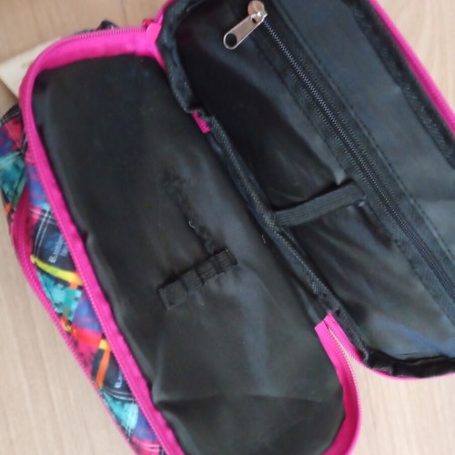 Abacus, pencil case and pen holder set used