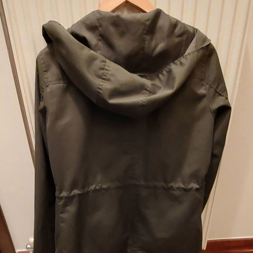 Long women's parka jacket new, green, size M