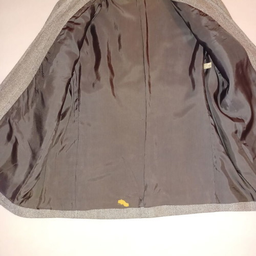 Christian Dior vintage women's jacket used, gray, 80's herringbone