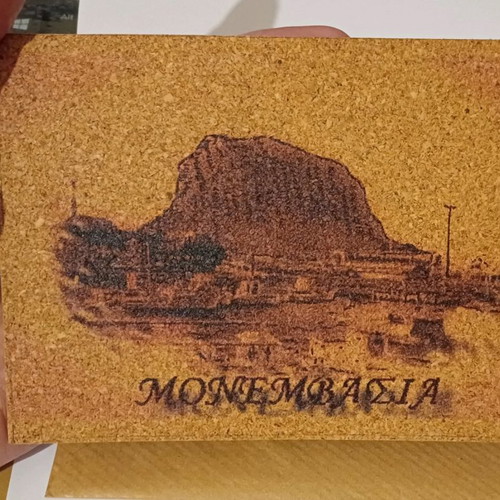 Monemvasia cork sheet for frame, set of 2, 14.5×10 cm