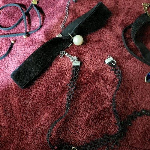 Chokers various jewelry pieces