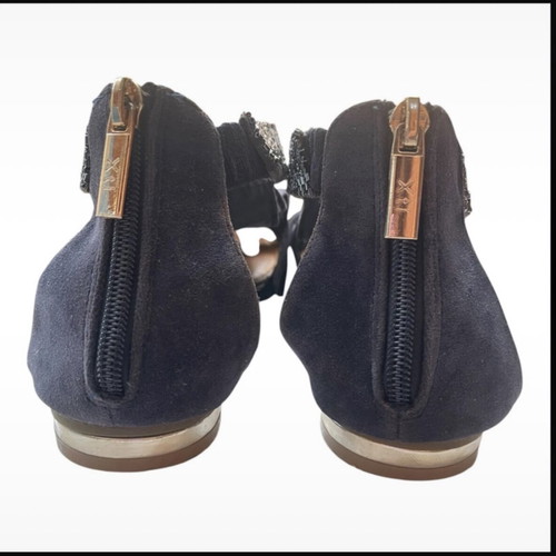 Xti blue suede boho sandals like new, women's size 36-36.5