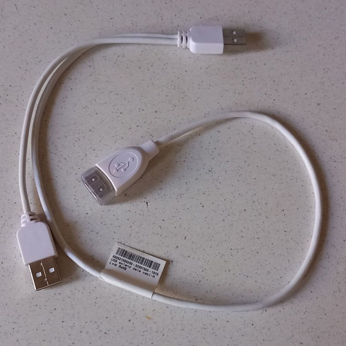 USB Y-shaped cable female to 2 male connectors new