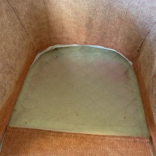 Armchair with footstool like new, removable washable cover