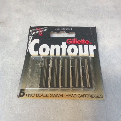Gillette Contour collectible razor blade pack 1980s vintage new