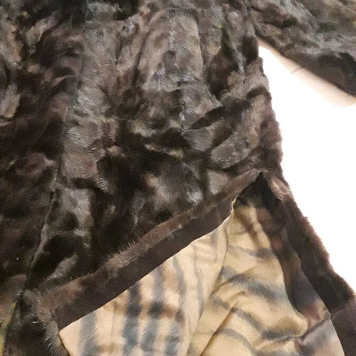 Mink fur coat like new, brown, size L