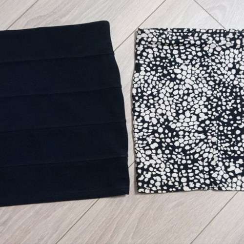 Mini skirts XS 34 like new, black and beige by H&M