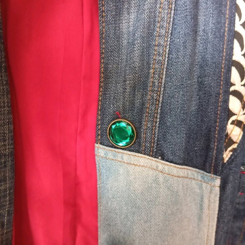 Desigual denim coat like new, multicolor, size M