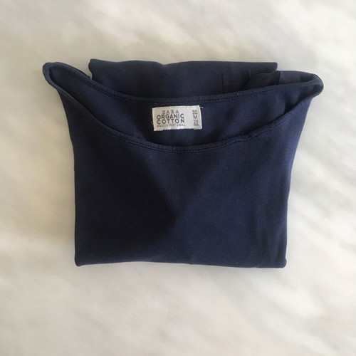 Zara blue top with short sleeves, size M, like new