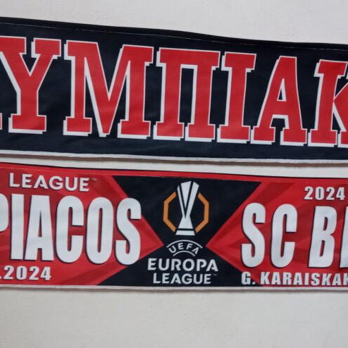 Olympiacos SC Braga UEFA Europa League 2024 collectible scarf new