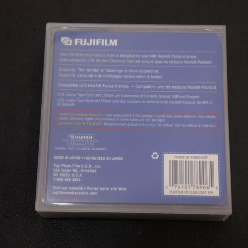 Fujifilm LTO Ultrium 1 Cleaning Cartridge Type H new