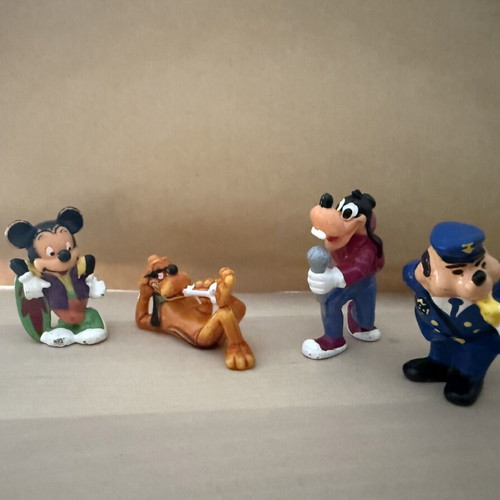 Kinder Surprise vintage figures used, Mickey Mouse, Pluto, Goofy, Chief O'Hara