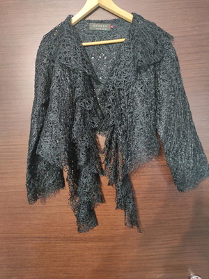 Lux ζακετάκι μεταχειρισμένο, κερωμένο δίχτυ s/m μαύρο