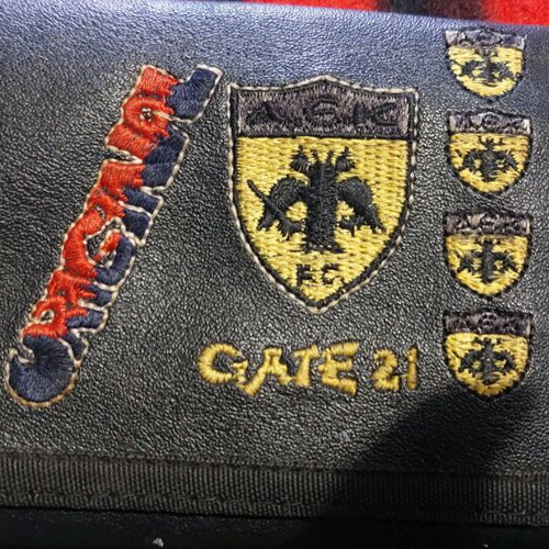 Original AEK Wallet like new, signed by Daniel Batista