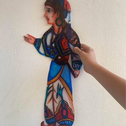 Veziropoula professional Karagiozis figure new, shadow theater