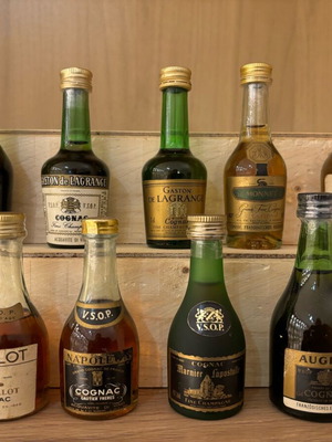 9 cognac miniatures like new, 50ml (1960-1990)