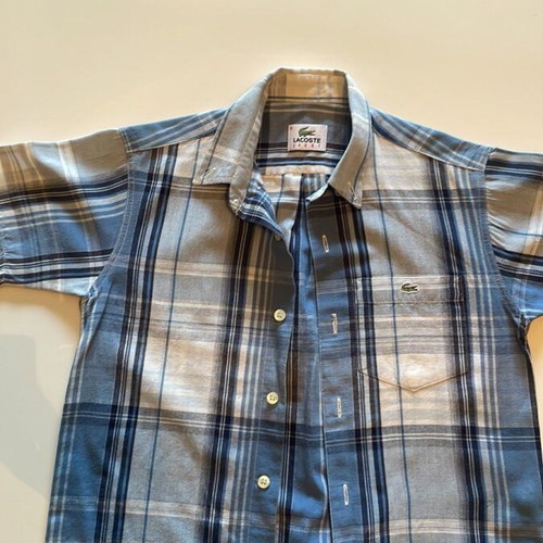 Lacoste children's short-sleeve checkered shirt size 8