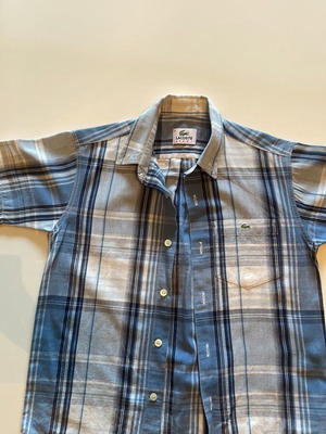 Lacoste children's short-sleeve checkered shirt size 8