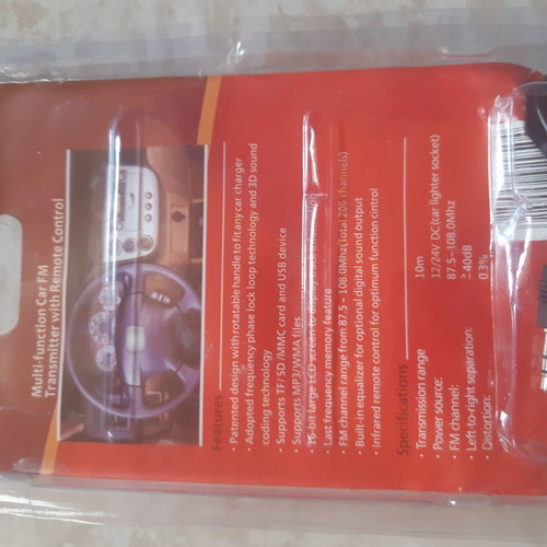 MP3 Player with FM transmitter and multiple input options, new