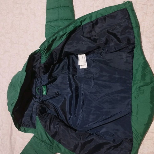 Benetton kids thick jacket size 4-5 like new, green