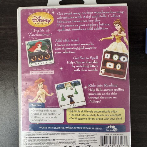 Leapster Disney Princess and Fairies educational games used